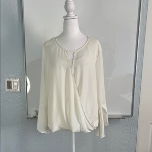 41 Hawthorn Soft Cream Wrap Blouse